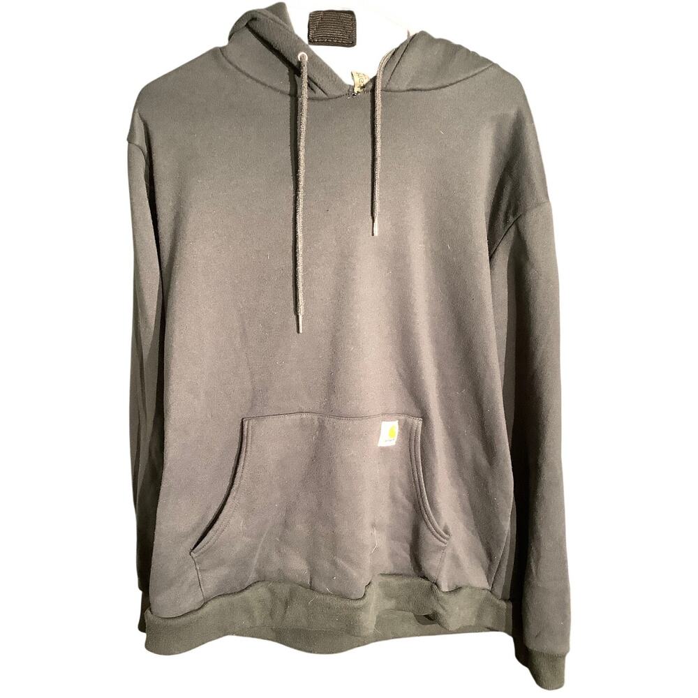 Carhartt Black Hoodie Men’s Small Fleece Pullover — Workwear, Casual, Streetwear